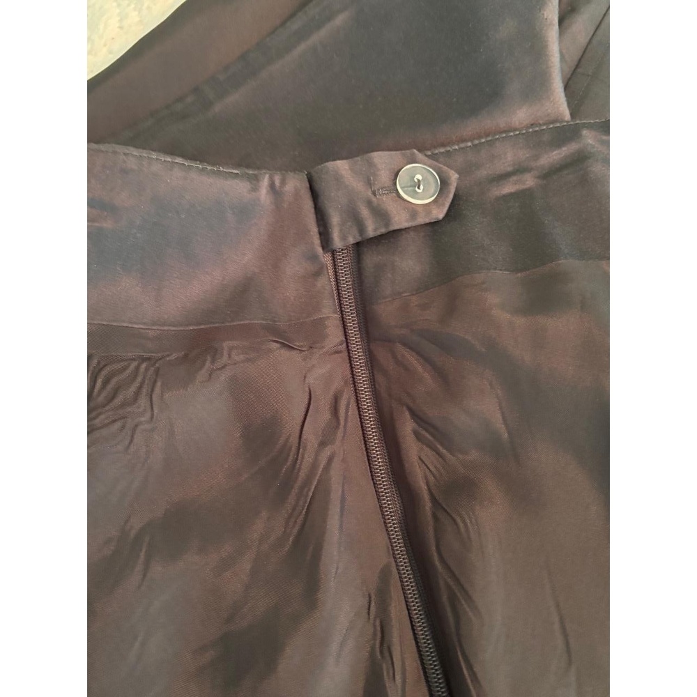 Sigrid Olsen Charcoal Pleated A Line Skirt Flared Cotton Silk Sz 8 Classic Chic - Picture 12 of 13